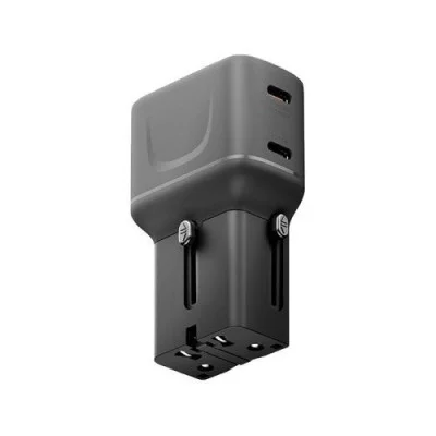 Energea TravelGo Adapter 30 2 Port USB-C 30W PD Travel Adapter - Gunmetal
